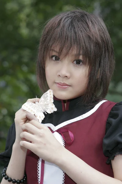 Kasım 2005 Japonya Portresi Anime Cosplay Kadını Partide — Stok fotoğraf