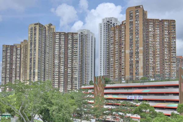 Lipca 2021 Roku Posiadłość Hin Keng Tai Wai Hongkong — Zdjęcie stockowe