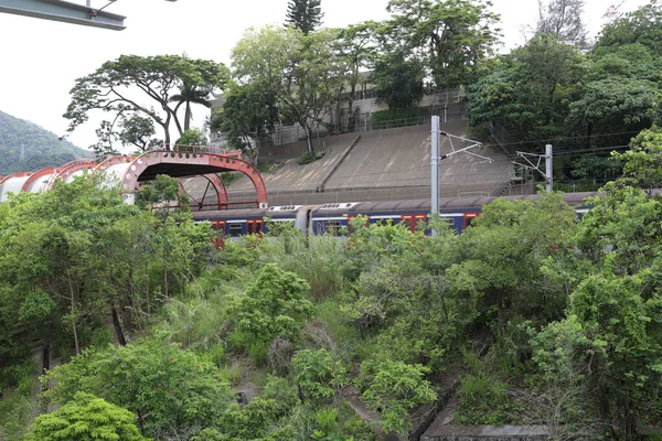 2021年7月2日铁路在香港出入口 — 图库照片