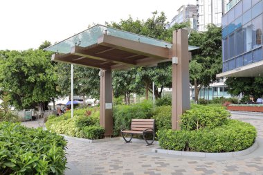 2 Temmuz 2021 Hong Kong 'daki North Point Gezinti Alanı.