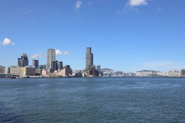 15 July 2021 the coast line of Tsim Sha Tsui, Hong Kong harbour