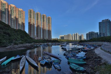 the landscape of Tiu Keng Leng Pier, hk 15 July 2021