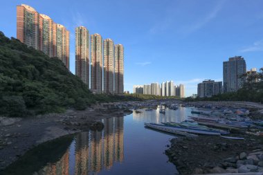 the landscape of Tiu Keng Leng Pier, hk 15 July 2021