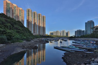 the landscape of Tiu Keng Leng Pier, hk 15 July 2021