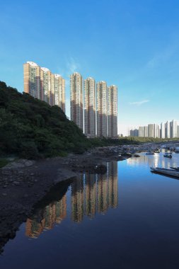 the landscape of Tiu Keng Leng Pier, hk 15 July 2021