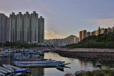 the landscape of Tiu Keng Leng Pier, hk 15 July 2021