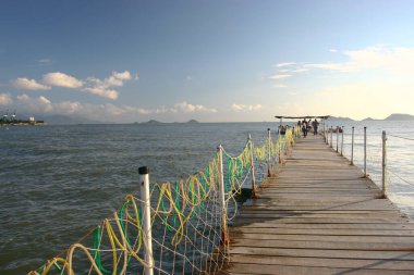 the Pontoon jetty across the water at Lung Kwu Tan