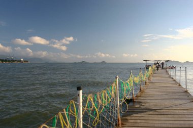 the Pontoon jetty across the water at Lung Kwu Tan