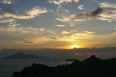 the sunset at the Lung kwn tan, hong kong 