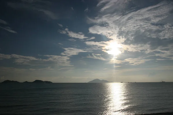 Błękitne Morze Słońce Niebie Lung Tsai — Zdjęcie stockowe