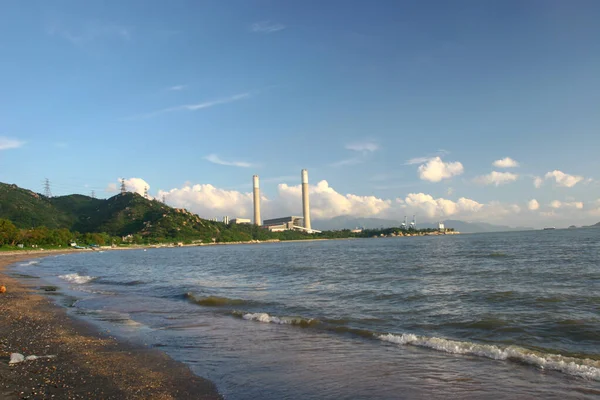 Luglio 2005 Vista Della Centrale Elettrica Tuen Mun Lung Kwu — Foto Stock