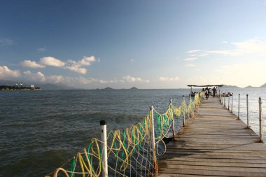 the Pontoon jetty across the water at Lung Kwu Tan