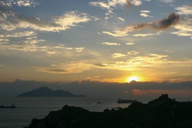 the sunset at the Lung kwn tan, hong kong 