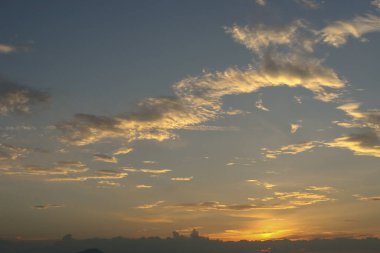 Blue sunset sky background, sky sunset scene