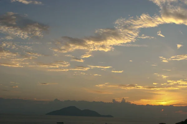 Pôr Sol Pulmão Kwn Tan Tuen Mun — Fotografia de Stock