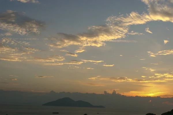 Zachód Słońca Płucach Kwn Tan Tuen Mun — Zdjęcie stockowe