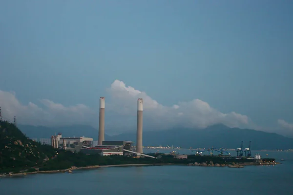 Luglio 2005 Vista Della Centrale Elettrica Tuen Mun Lung Kwu — Foto Stock