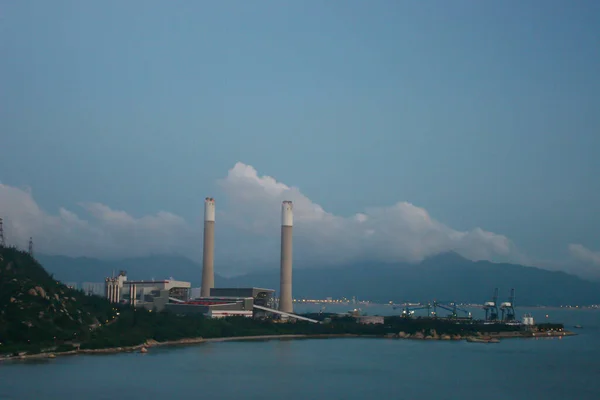 Luglio 2005 Vista Della Centrale Elettrica Tuen Mun Lung Kwu — Foto Stock