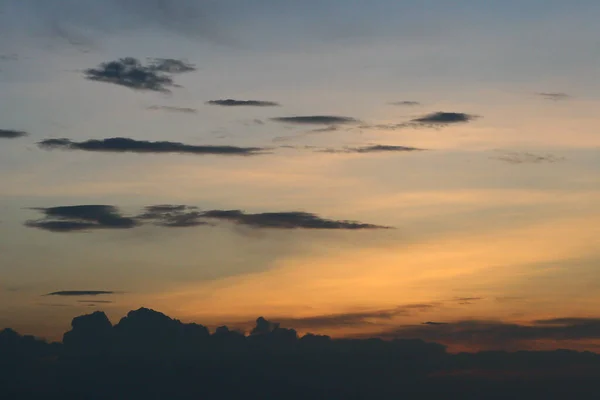 Beautiful Sunset Sky Amazing Colorful Clouds Deep Blue — Stock Photo, Image