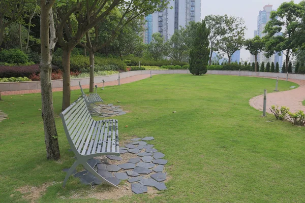 Panoráma Egy Gyönyörű Városi Park Hong Kong — Stock Fotó