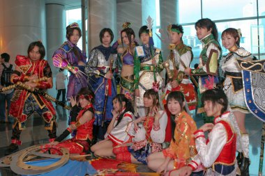 30 Temmuz 2005 Comic Party 'deki güzel Cosplayer,