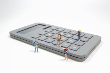 Seyahat figürleri ve hesap makinesi mini