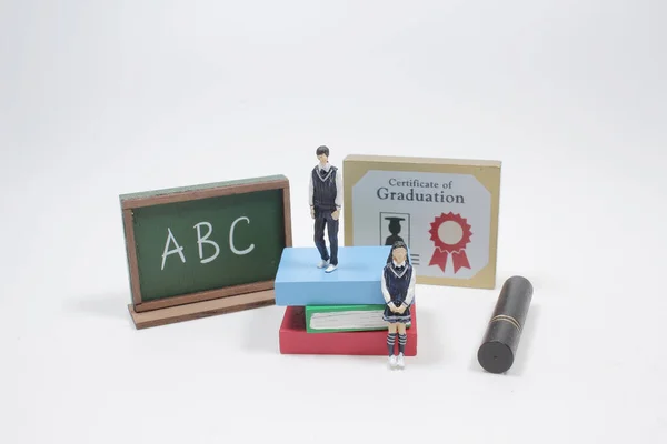 Education Concept Mini Figure Student — 图库照片