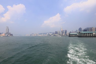 23 Temmuz 2021 Hong Kong sahil şeridi.