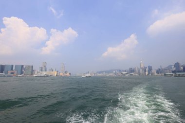 23 Temmuz 2021 Victoria Limanı manzaralı Hong Kong