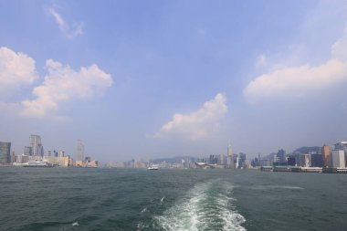 23 Temmuz 2021 Victoria Limanı manzaralı Hong Kong