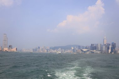23 Temmuz 2021 Victoria Limanı manzaralı Hong Kong