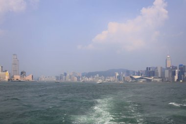 23 Temmuz 2021 Victoria Limanı manzaralı Hong Kong