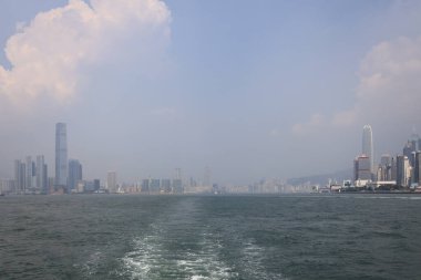 23 Temmuz 2021 Victoria Limanı manzaralı Hong Kong