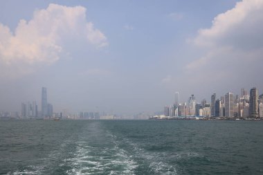 23 Temmuz 2021 Victoria Limanı manzaralı Hong Kong