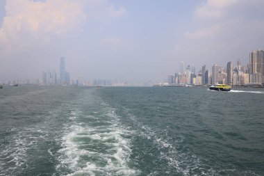 23 Temmuz 2021 Victoria Limanı manzaralı Hong Kong