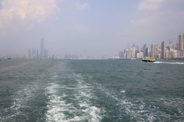 23 Temmuz 2021 Victoria Limanı manzaralı Hong Kong