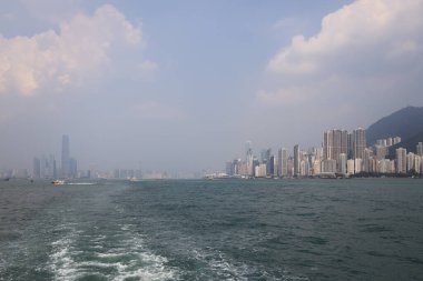 23 Temmuz 2021 Victoria Limanı manzaralı Hong Kong