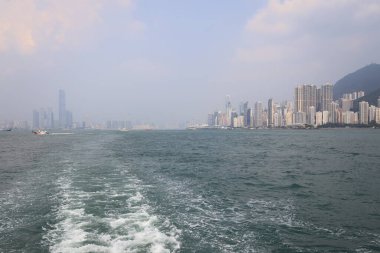 23 Temmuz 2021 Victoria Limanı manzaralı Hong Kong