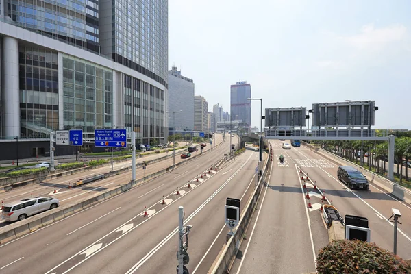 Flyover Central Wan Chai Bypass July 2021 — Foto de Stock