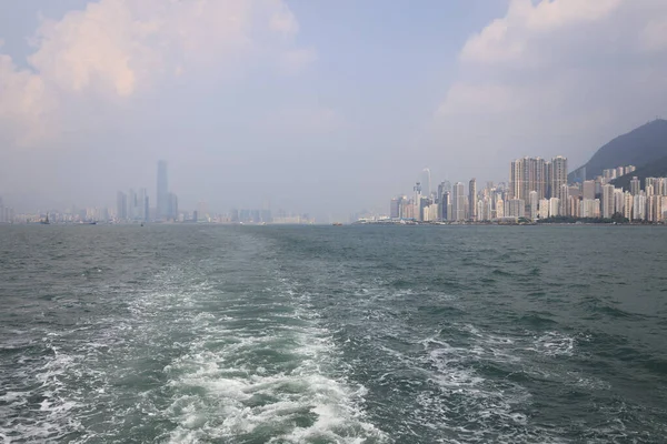 Ιουλίου 2021 Ατμοσφαιρική Ρύπανση Victoria Harbour Hong Kong — Φωτογραφία Αρχείου