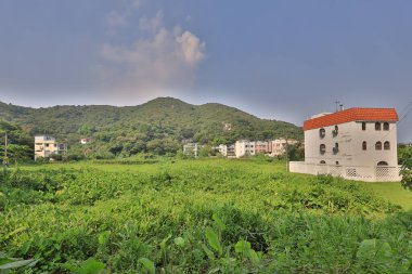 23 Temmuz 2021 Mui Wo 'daki Wang Tong köyünün manzarası.