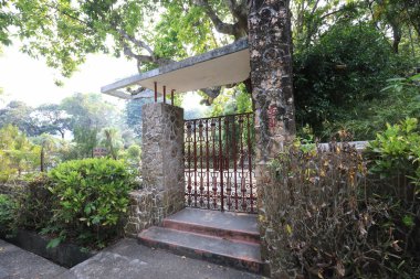 23 Temmuz 2021 Mui Wo 'daki eski harabe ev yıkıntısı.