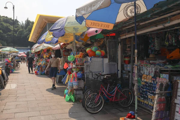 Julio 2021 Aparcamiento Bicicletas Paseo Marítimo Mui Pie — Foto de Stock