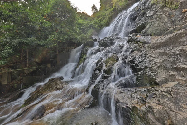 Juli 2021 Waterstroom Bij Belangrijkste Waterval Van Silvermine Watervallen Lantau — Stockfoto
