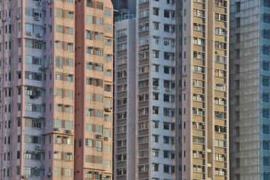 22 Temmuz 2021 Hong Kong 'daki kalabalık apartmanlar.