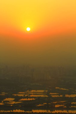 Kai Kung Leng manzarası, Nam Sang Wai 'nin balık göleti, Yuen Long