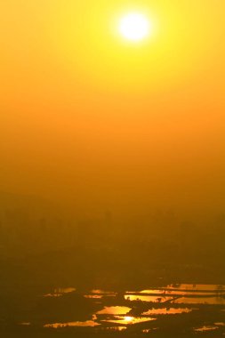 Kai Kung Leng manzarası, Nam Sang Wai 'nin balık göleti, Yuen Long