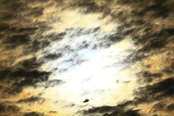 Sun Shining Dark Clouds Winter — Stock Photo, Image