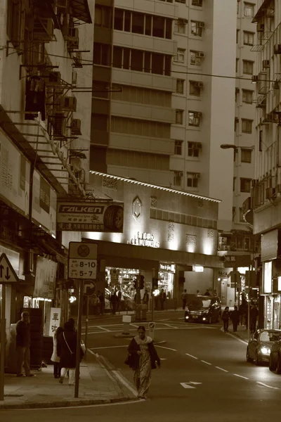 Jan 2010 Paisagem Rua Wan Chai Hong Kong — Fotografia de Stock