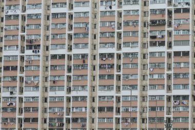 Shek Tong Tsui Hong Kong 'daki apartman bloğunda.